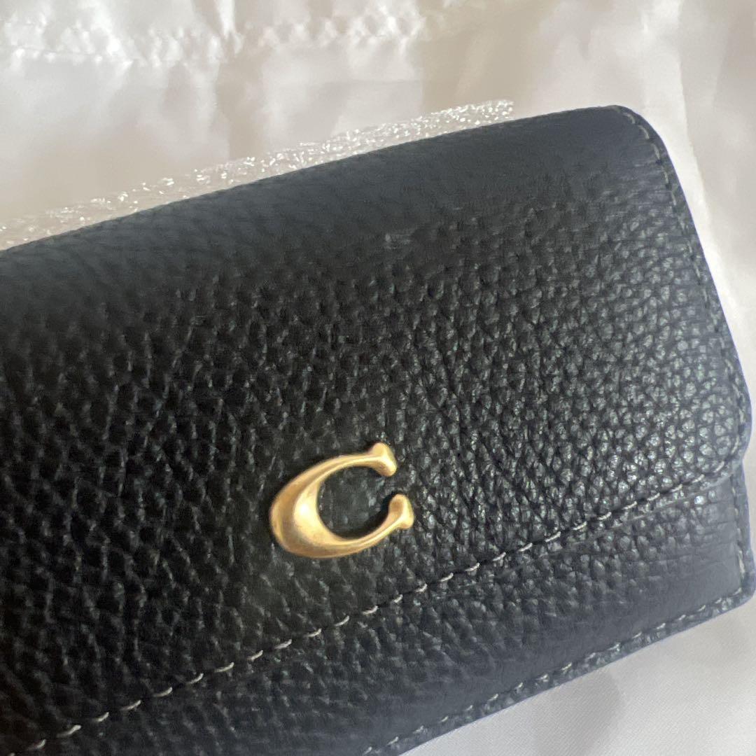 COACH ミニトライ フォールド ウォレット 三つ折り　財布　ブラック