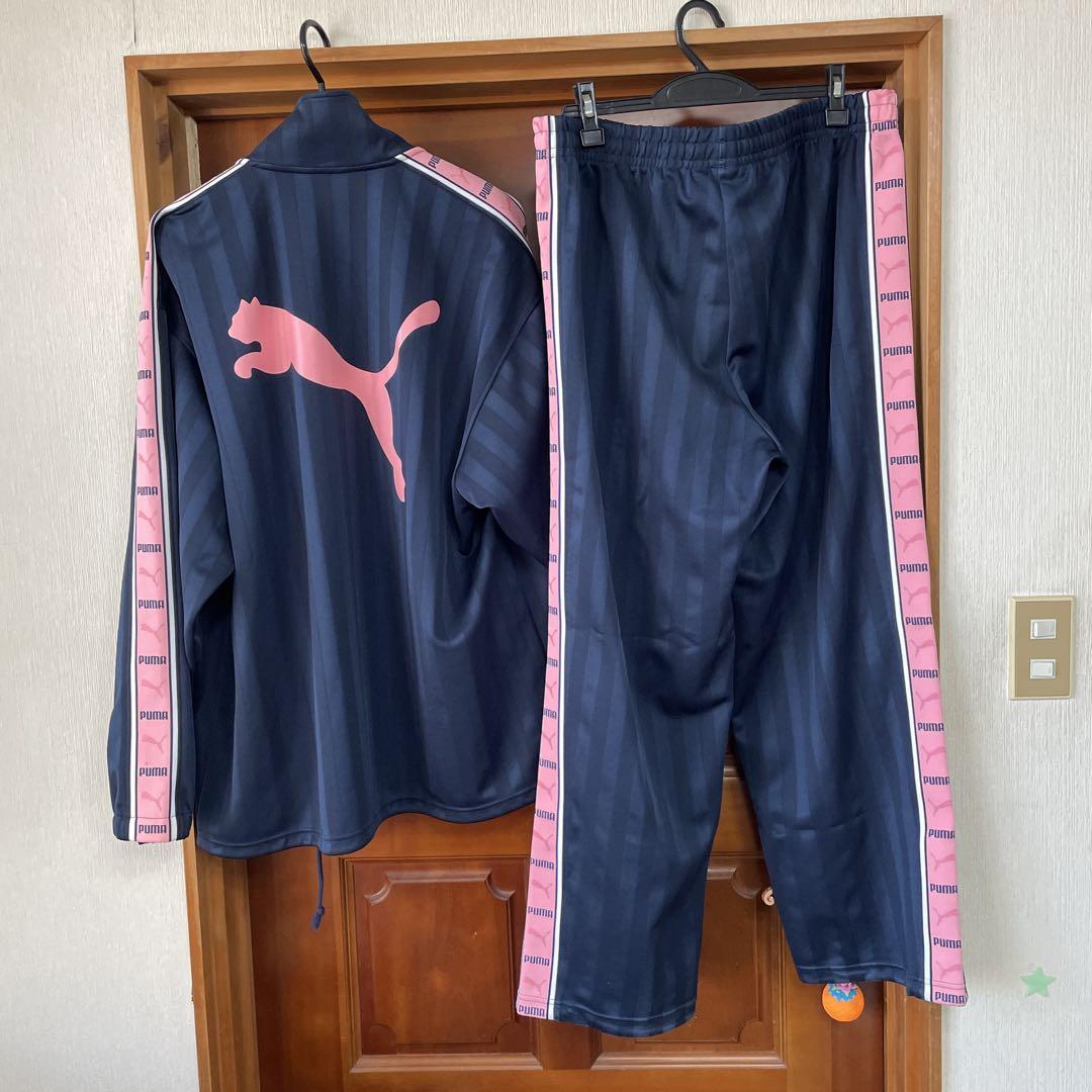 PUMA ジャージセット Lサイズ ネイビー/ピンク