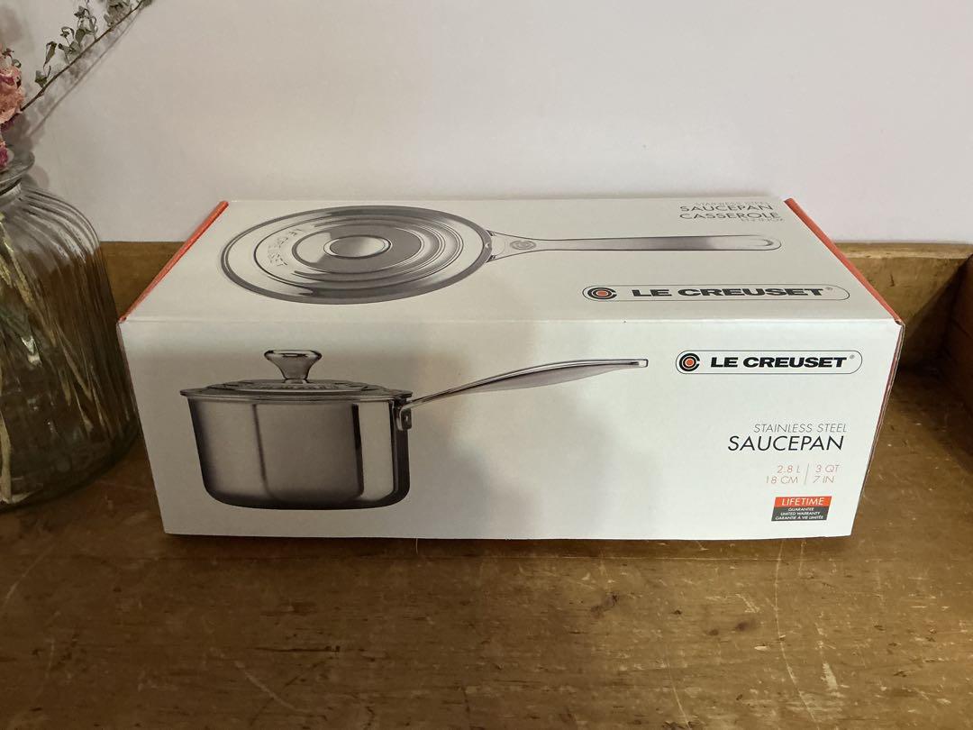 LE CREUSET 3S ステンレス18cm 片手鍋 蓋付き