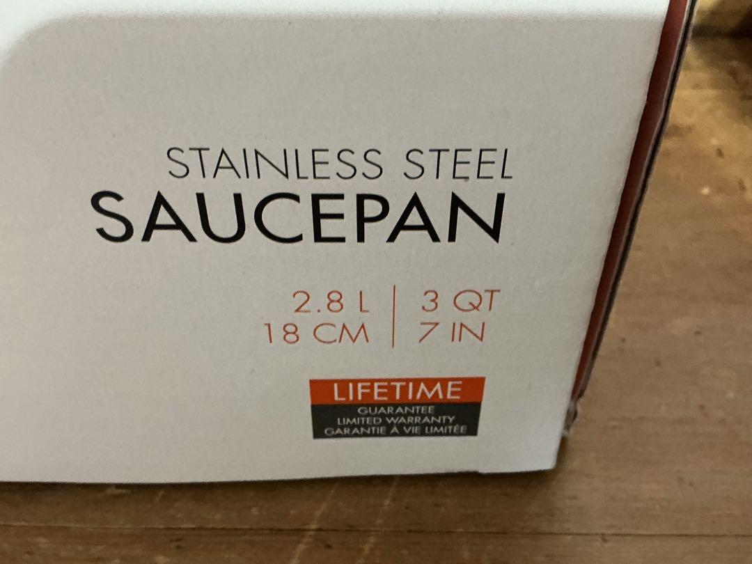 LE CREUSET 3S ステンレス18cm 片手鍋 蓋付き