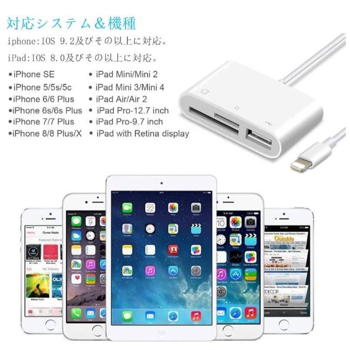 USB Flash Drive SD TF Card Reader For iPhone X 8 7 6s 6 Plus 5 s iPad Air Mini