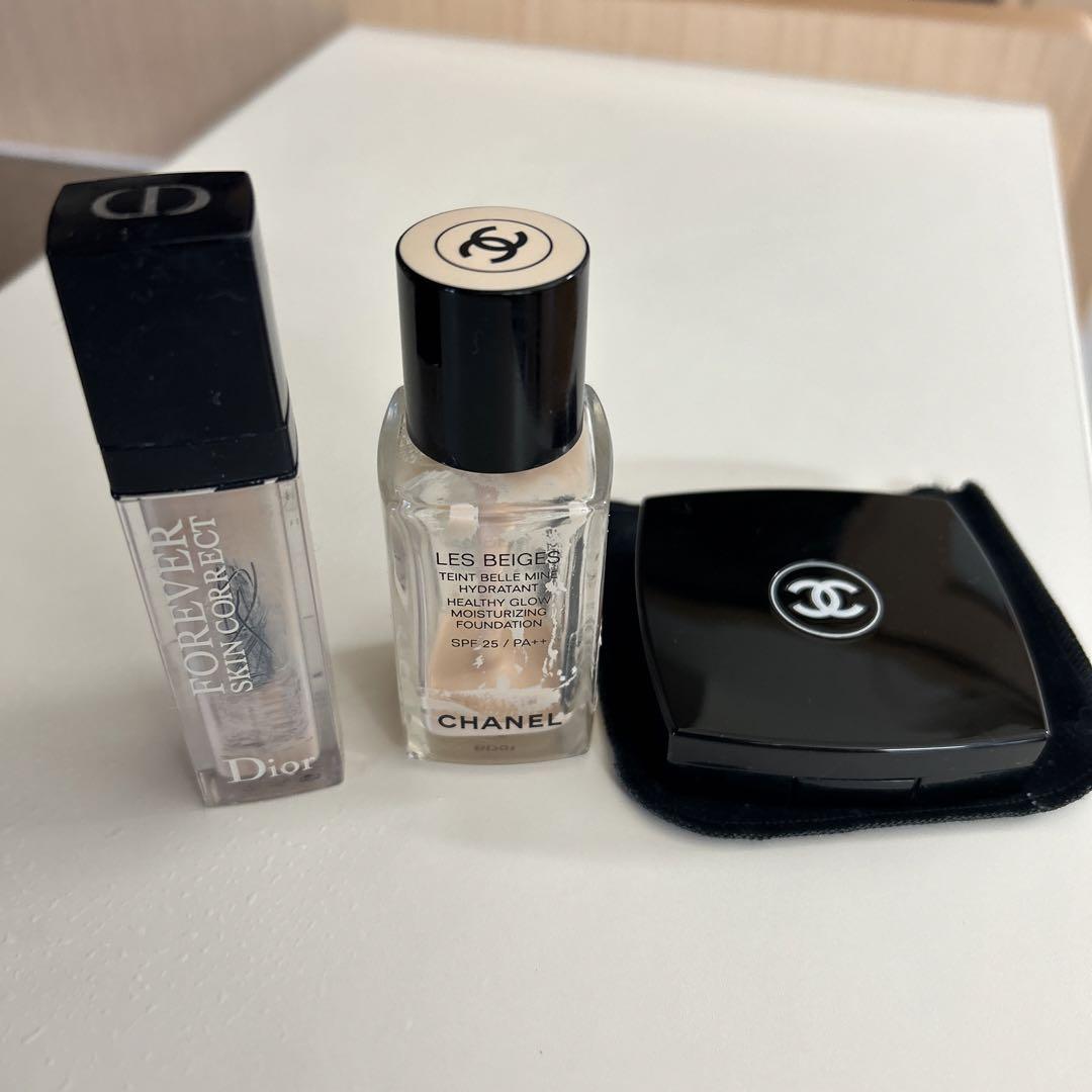【空容器】CHANELとDIOR空瓶、CHANELの空コンパクトケース
