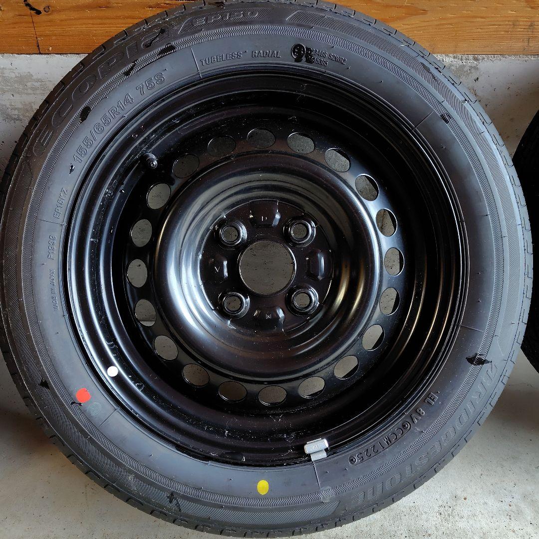 エコピア EP150 155/65r14 タイヤ・ホイールセット　新車外し