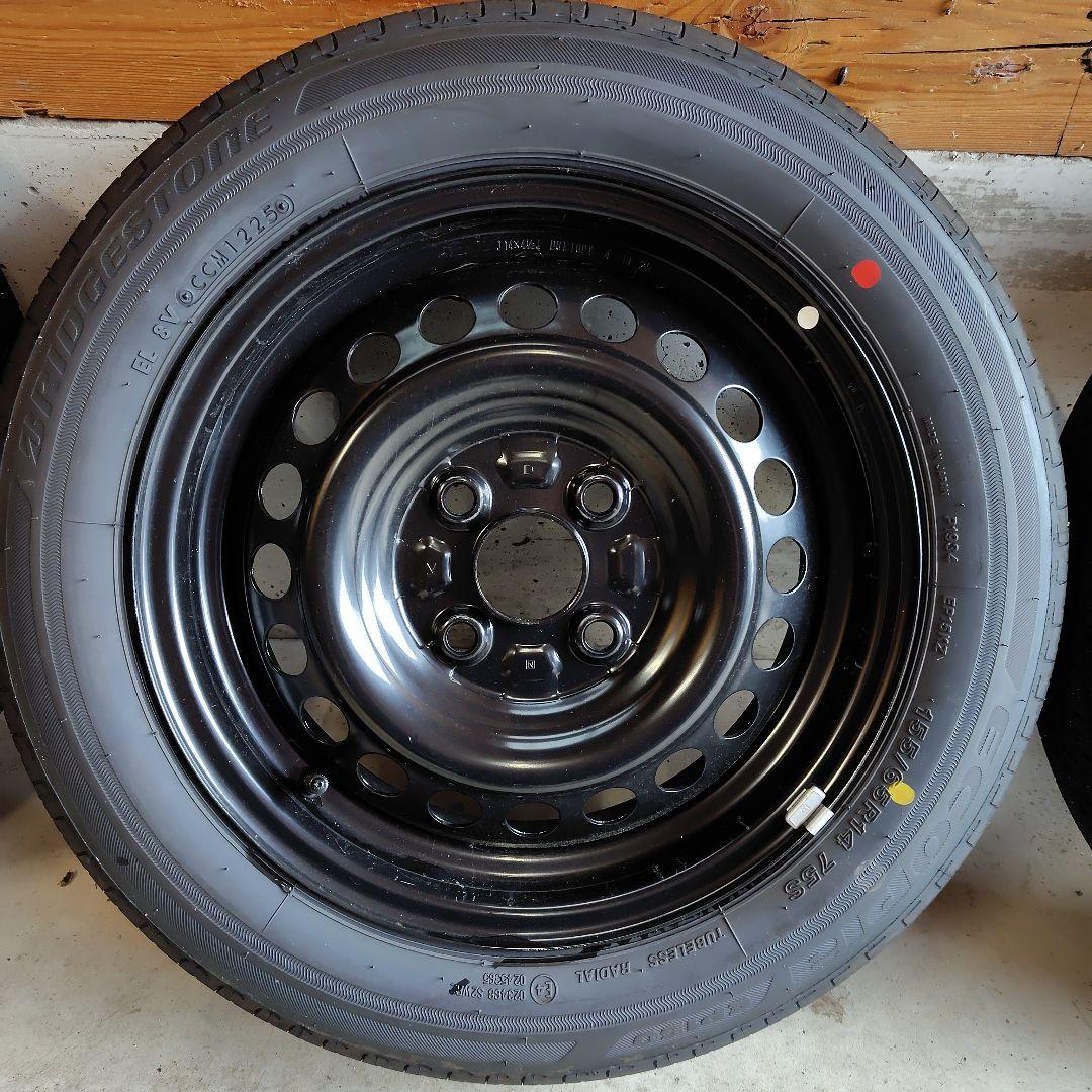 エコピア EP150 155/65r14 タイヤ・ホイールセット　新車外し