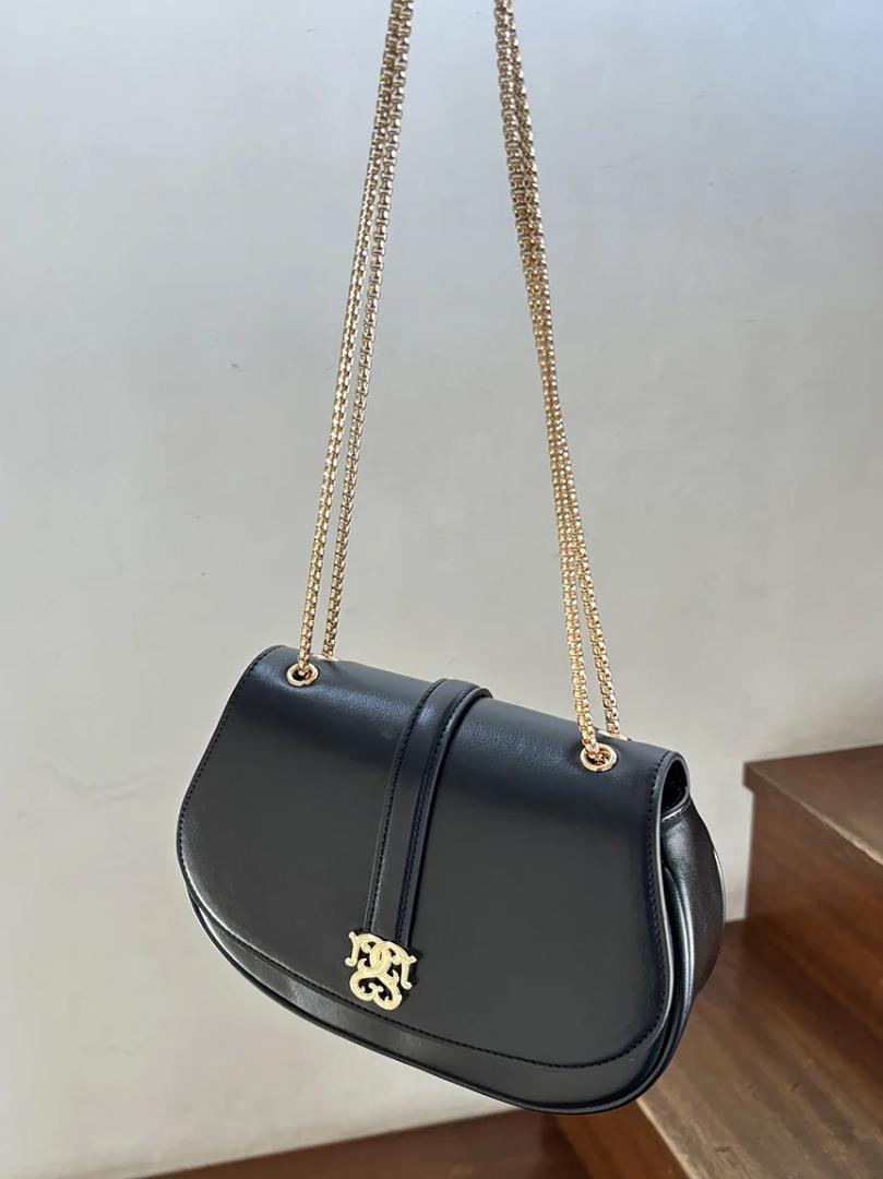美品】SNIDEL ラウンドメタルショルダーバッグ ブラック