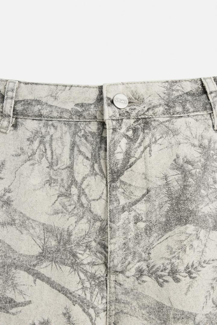 zara ザラ アブストラクトプリント カーペンターパンツEU42JP32完売品