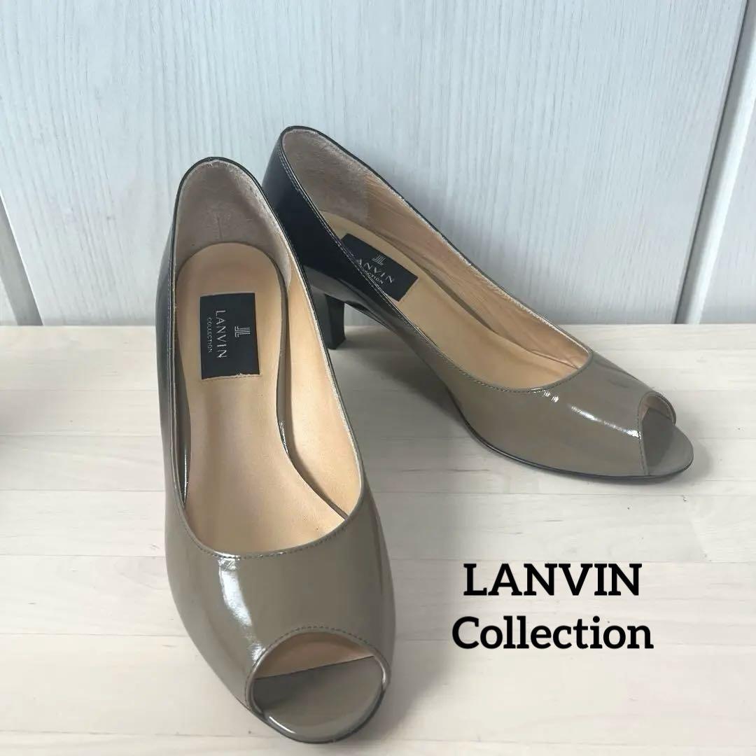 【未使用】LANVIN ランバンコレクション　パンプス　24 LANVIN ランバン コレクション オープントゥパンプス 24cm