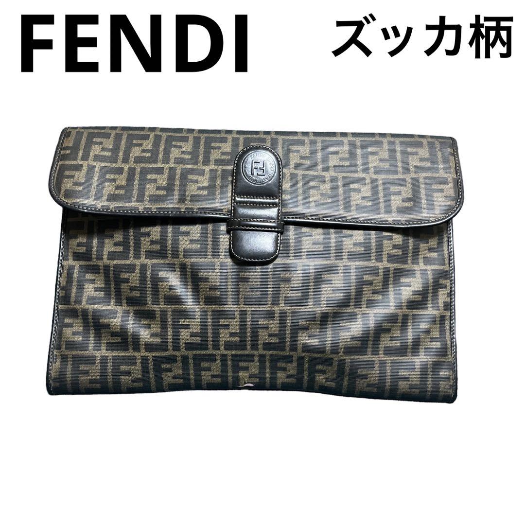 熱販売 【FENDI】ズッカ柄セカンドバッグ・クラッチバッグ PVC・レザー