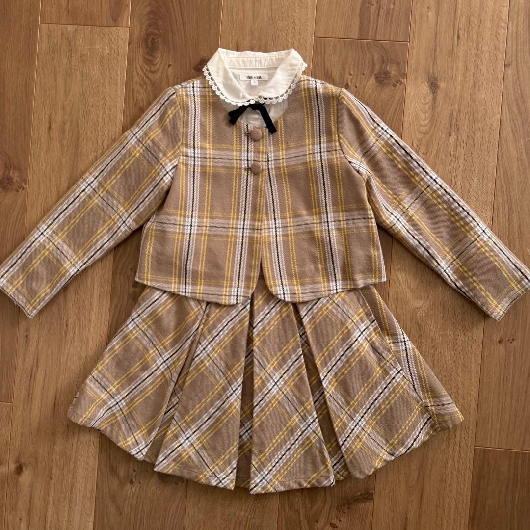 BAMBI by BEANS チェック柄ジャケット スカートセット 120B MING by BEAMS