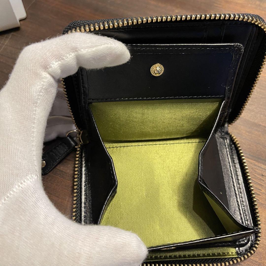 美品　イビサ　IBIZA コンパクトラウンドZIP 財布 黒　使いやすい