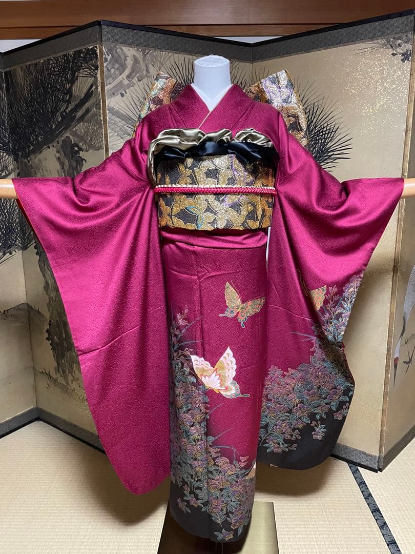 振袖 フルセット バタフライ マゼンタ 成人式 振袖 フルセット バタフライ マゼンタ 成人式