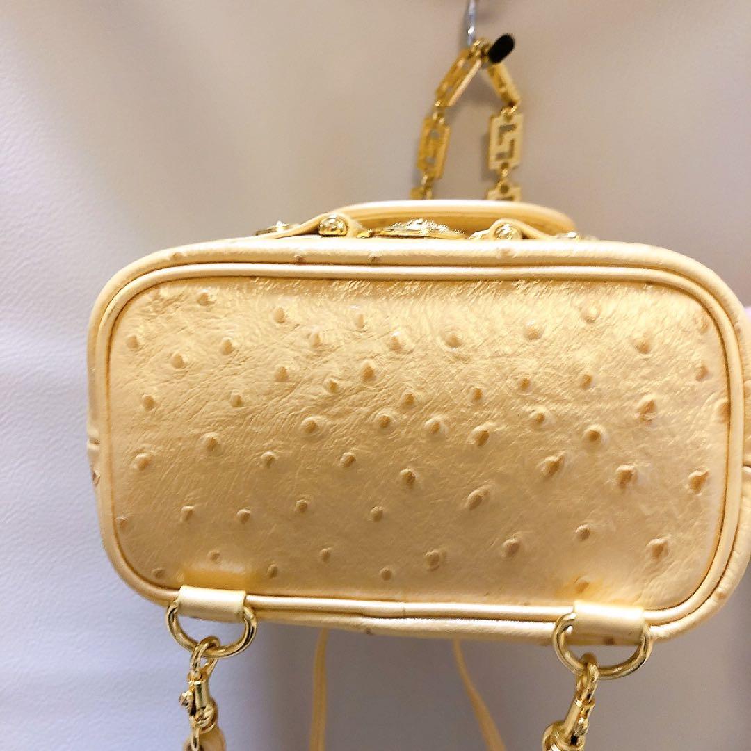 希少！VERSACEヴェルサーチ オーストリッチ リュック サンバースト