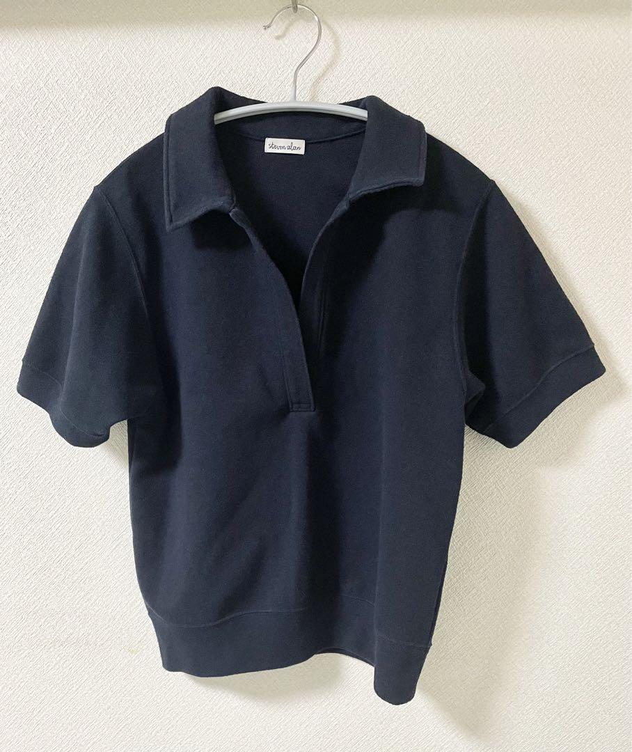 Steven Alan ブークレ ダンボール スキッパー ネック プルオーバー