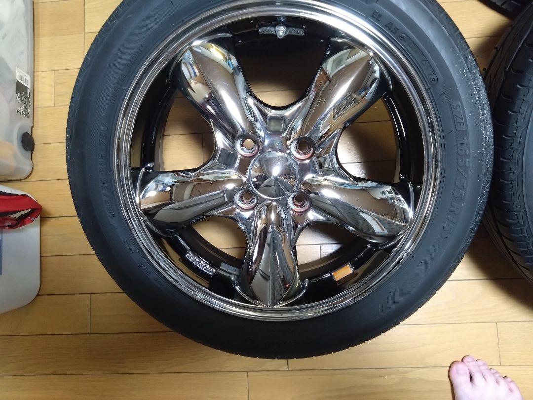ホイールセット クロームメッキ 15インチ ワークグッカーズ