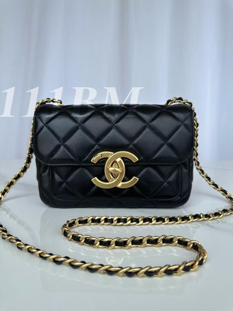 CHANEL オールド　十仁プラザ購入　ブラックキルティングバッグ CHANEL ブラック キルティング ショルダーバッグ - メルカリ