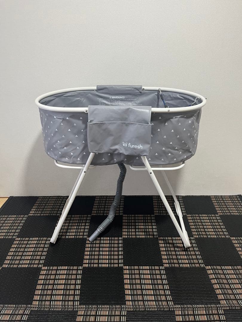 【引取限定】美品 ペット用バスタブ グレー色 排水溝付き