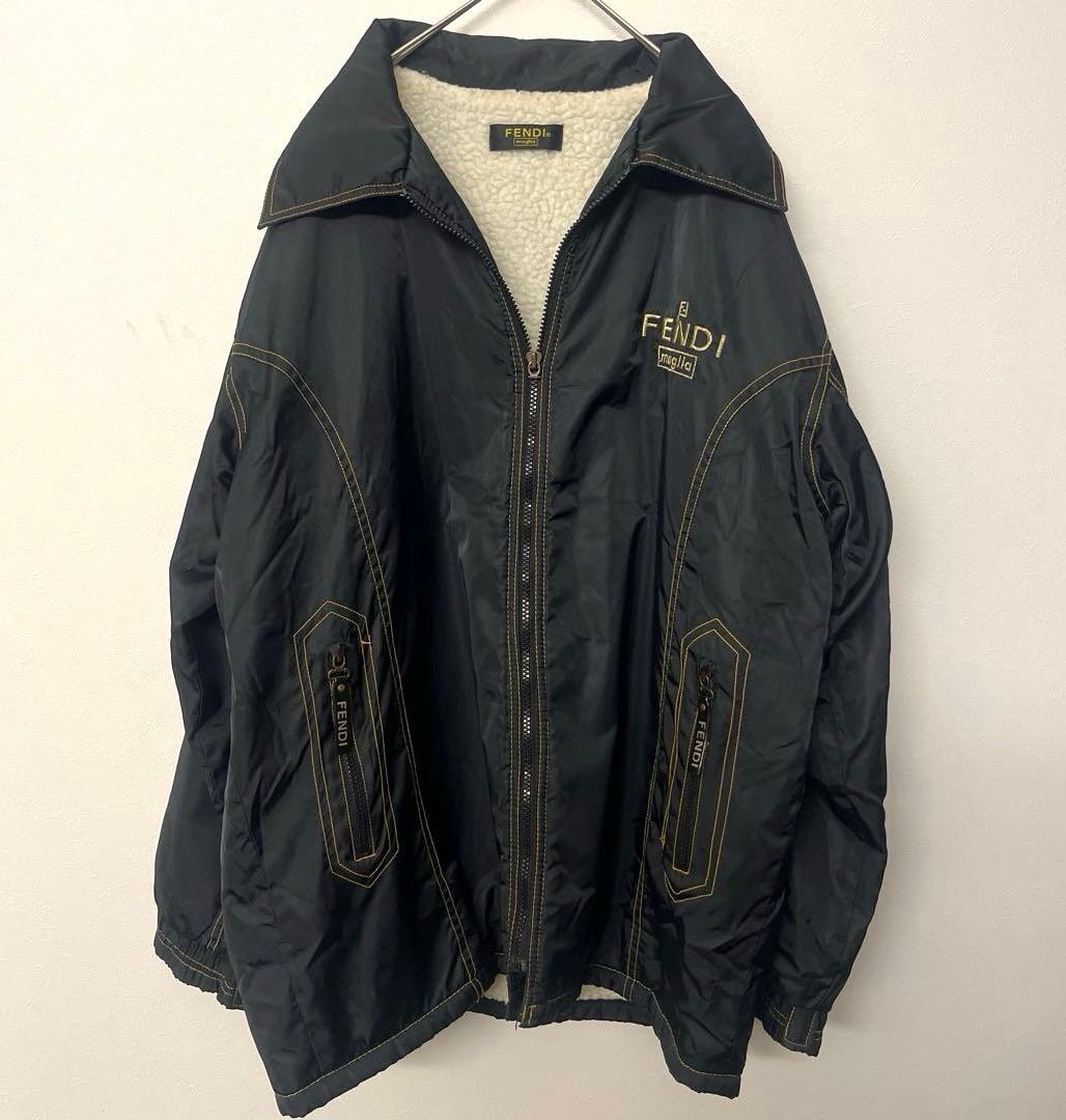 FENDI フェンディ バックロゴ ブルゾン ボア ジャケット ズッカ SIZE Fendi