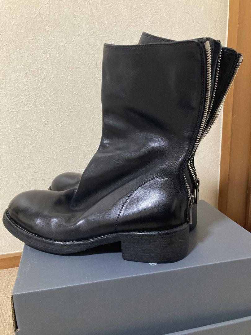 バックジップブーツ馬革
