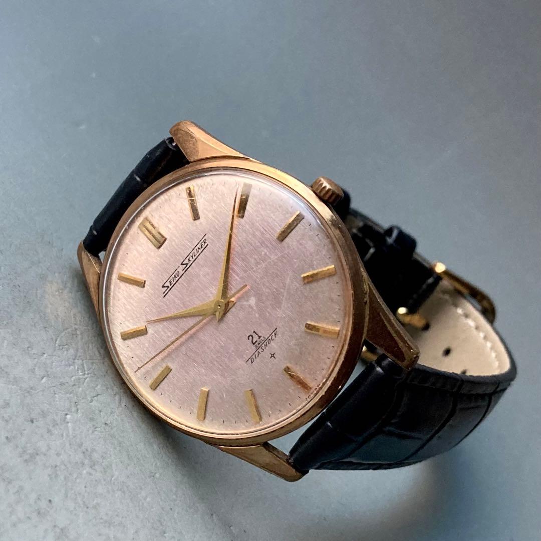 動作良好】セイコー スカイライナー 腕時計 1960年代 手巻き メンズ