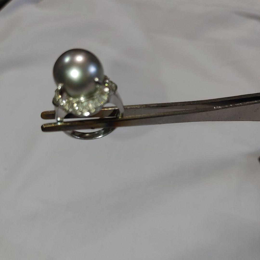 パールリング、13mm、PTダイヤ取巻き