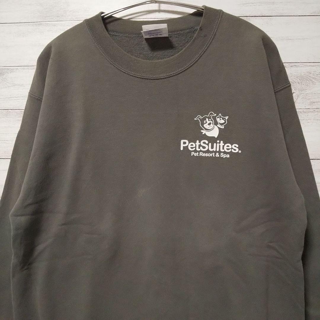グレー プリント スウェット 犬 ペット USA古着