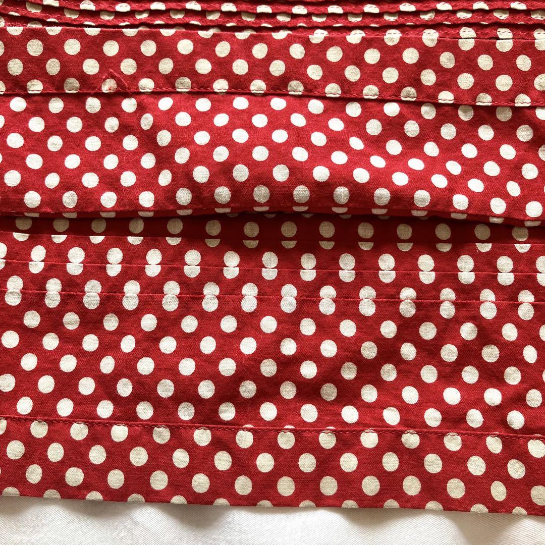 【ヴィンテージ品】ピンクハウス ドット柄 水玉柄 半袖 ロングワンピース 赤 白 ヴィンテージ品】ピンクハウス ドット柄 水玉柄 半袖 ロング