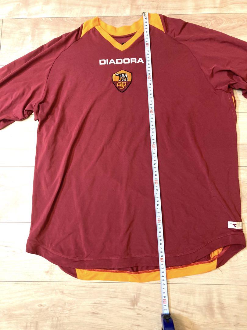 【レア】DIADORA ASローマ 長袖シャツ XL キヴ　サッカーユニフォーム