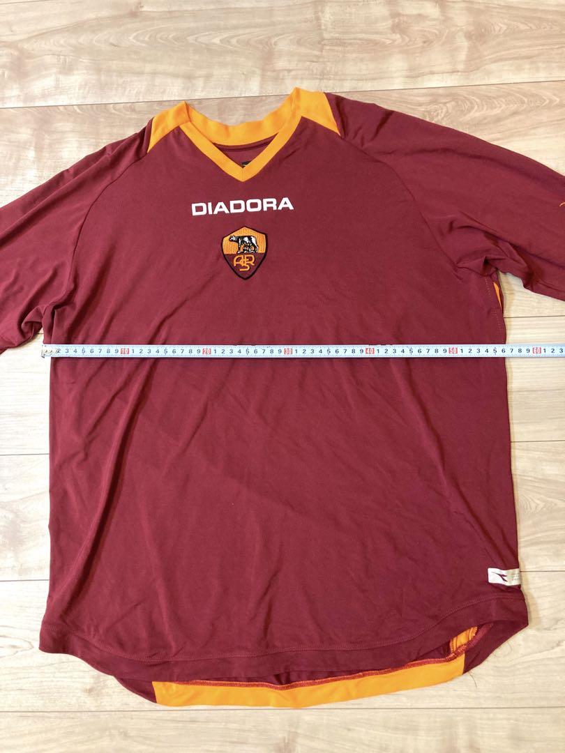 【レア】DIADORA ASローマ 長袖シャツ XL キヴ　サッカーユニフォーム