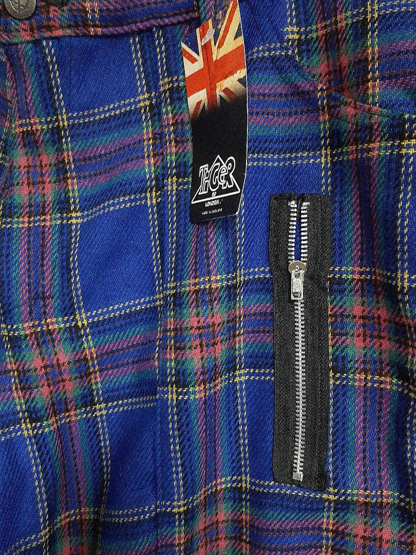 UKパンクブランドTIGER OF LONDONタータンチェックZIPパンツ青 - メルカリ UKパンクブランドTIGER OF LONDONタータンチェックZIPパンツ青 - メルカリ