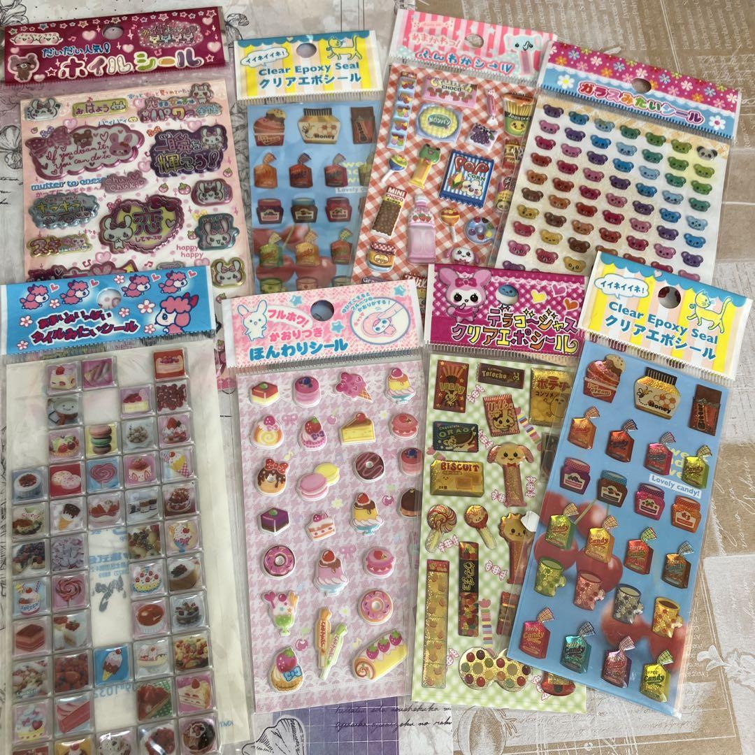 平成レトロ　シール　まとめ売り　8枚　お菓子　ケーキ