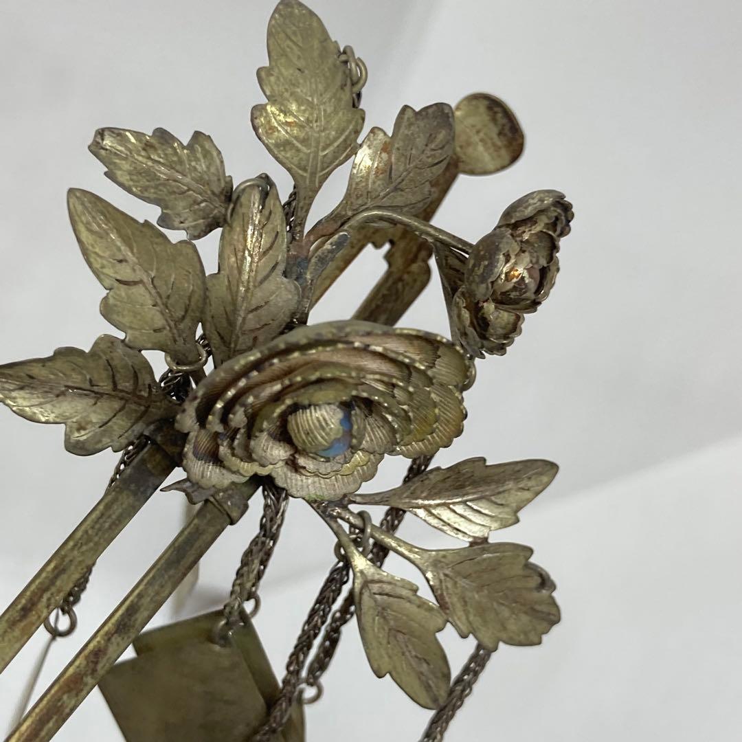 桐箱112603 金工 銀 立体 牡丹 びら 江戸 桐箱112603 金工 銀 立体 牡丹 びら 江戸