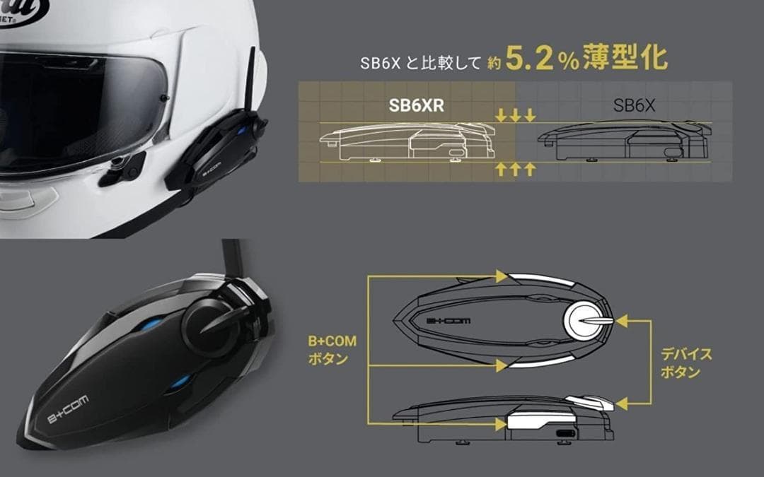 ▶️ビーコム SB6XR シングルユニット1台インカム【6人同時通話対応モデル】 ▶️ビーコム SB6XR シングルユニット1台インカム【6人同時通話対応モデル】