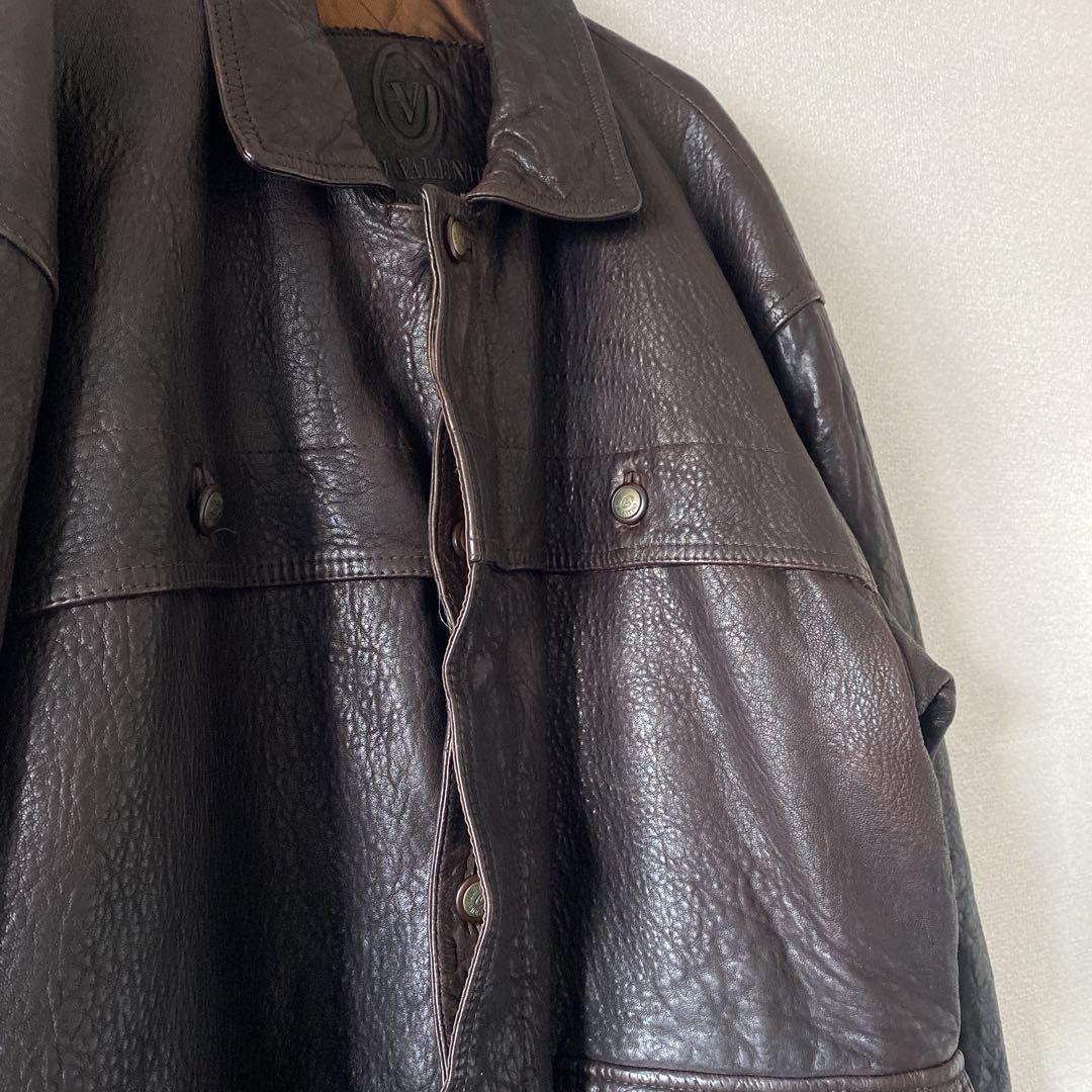 【希少ビンテージ】GIANNI VALENTINO ラムレザージャケット