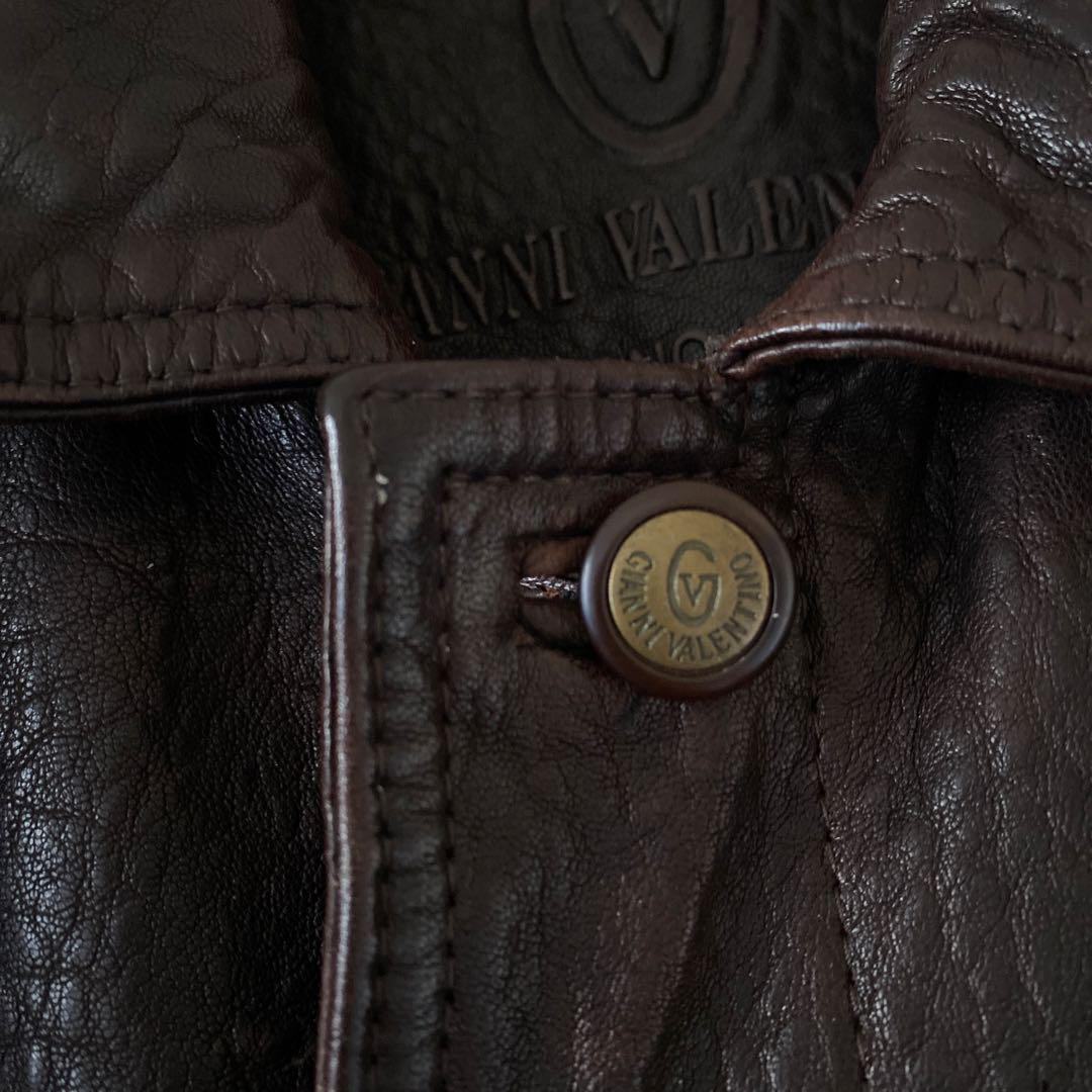 【希少ビンテージ】GIANNI VALENTINO ラムレザージャケット