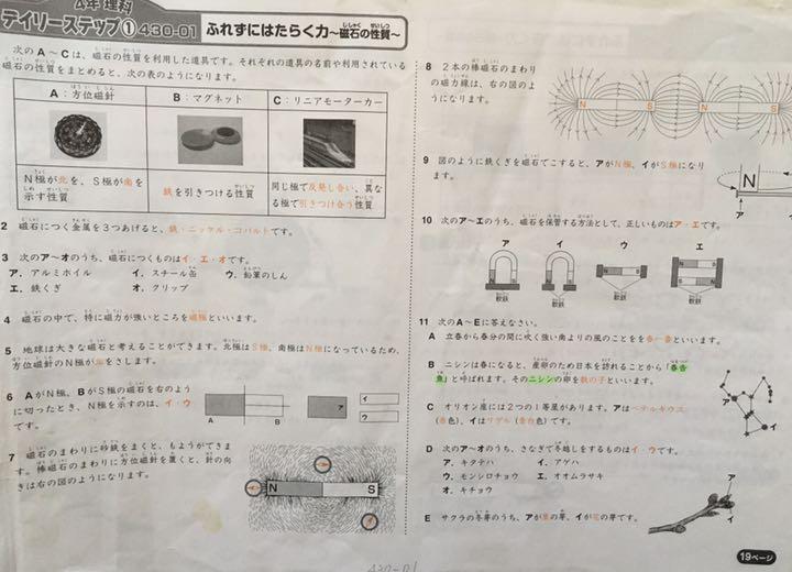 2019年度 サピックス 小学4年 理科 語学・辞書・学習参考書