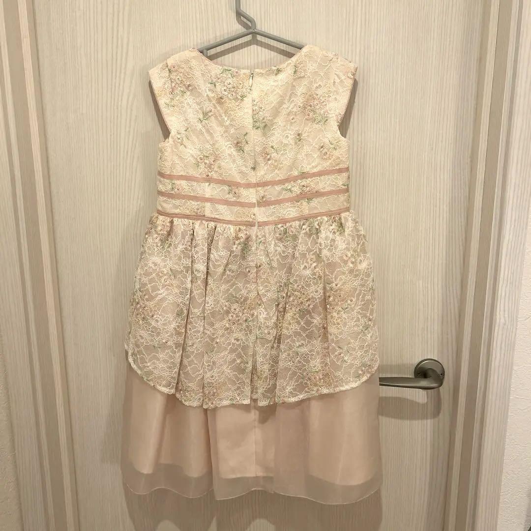 美品トッカ⭐︎120cm ピンク 花刺繍ノースリーブドレス ワンピース