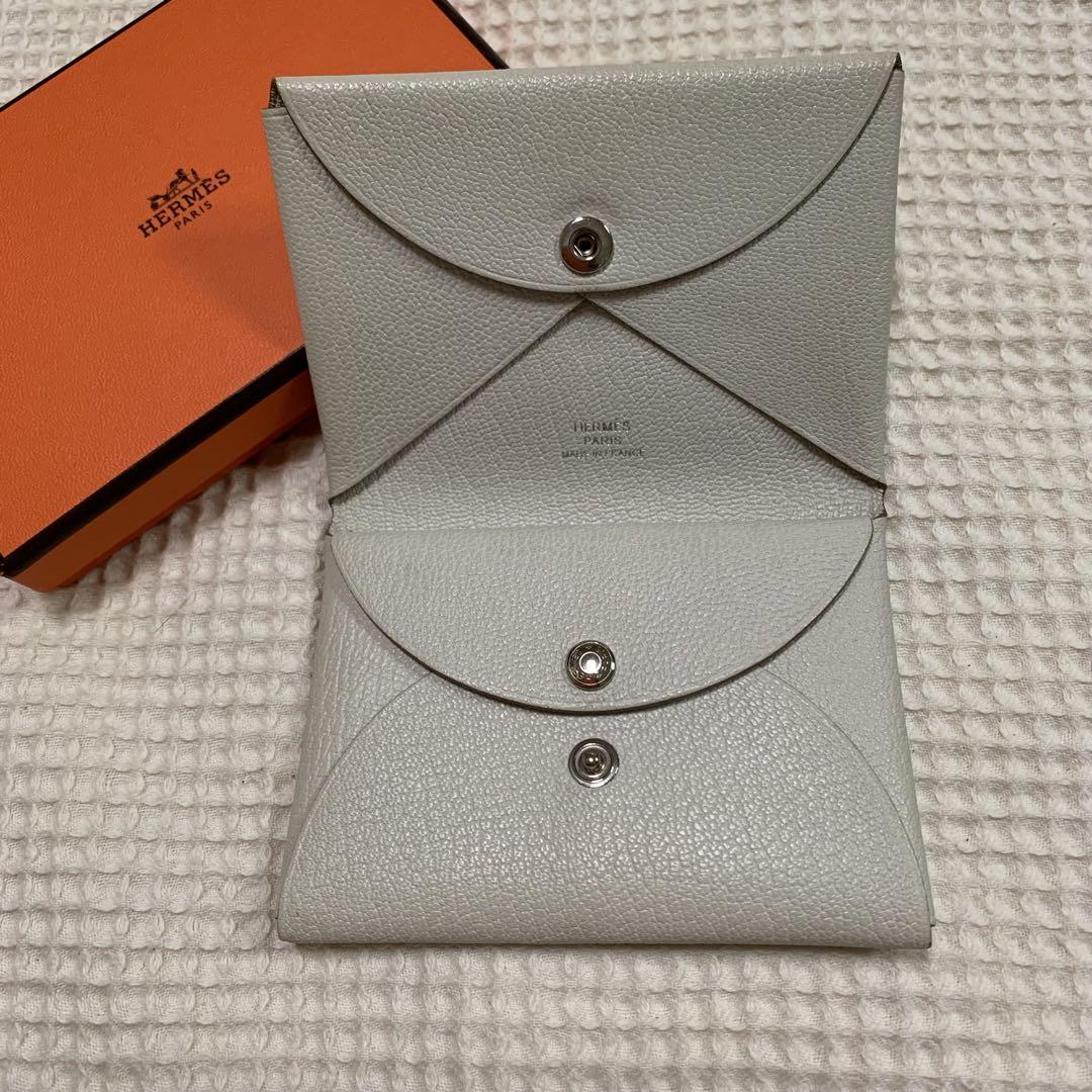 HERMES ガルヴィデュオ マッシュルーム　グレー　ホワイト