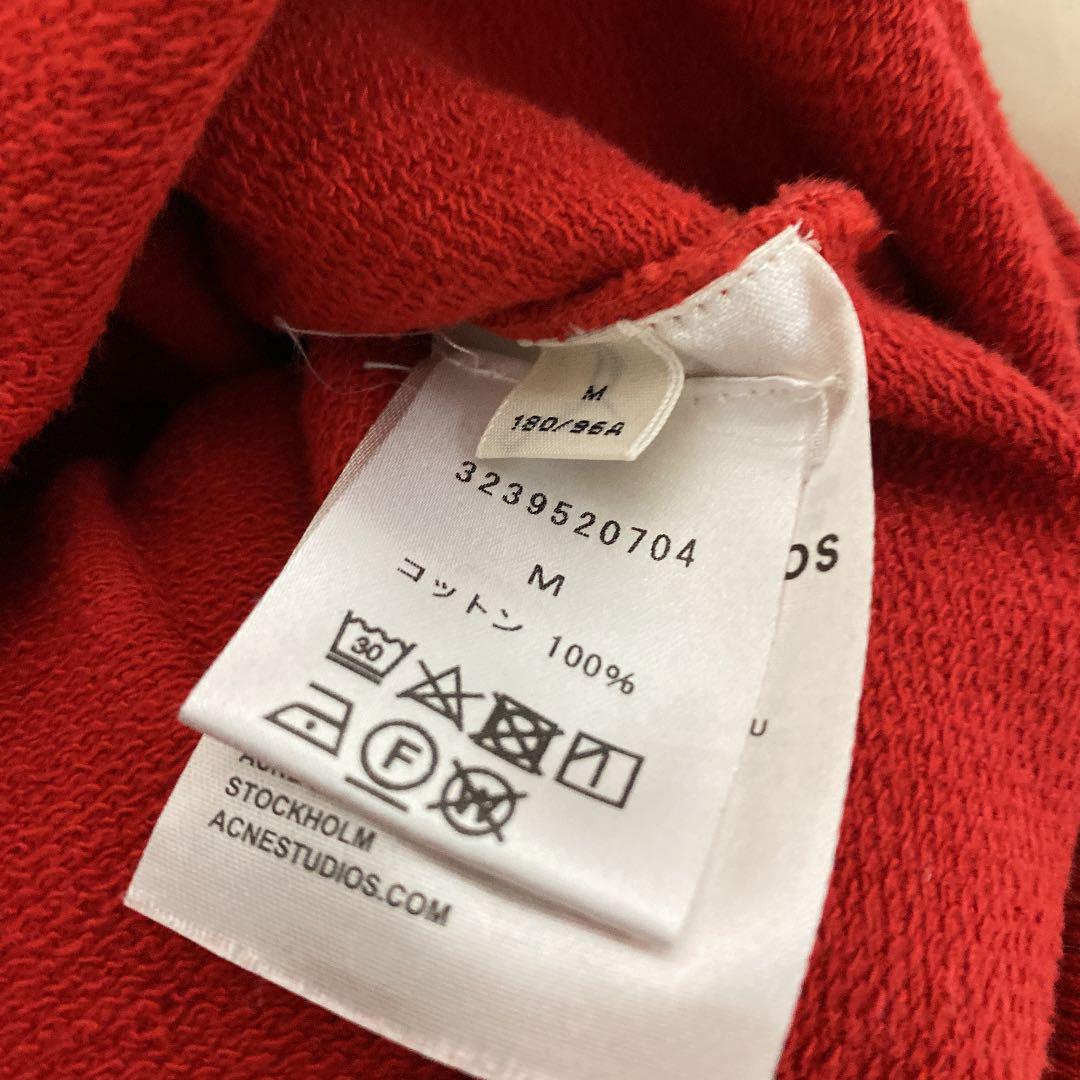 低価品質保証 acne スウェット M リバースロゴ gAcf0-m43713086606 studios 赤 国産在庫