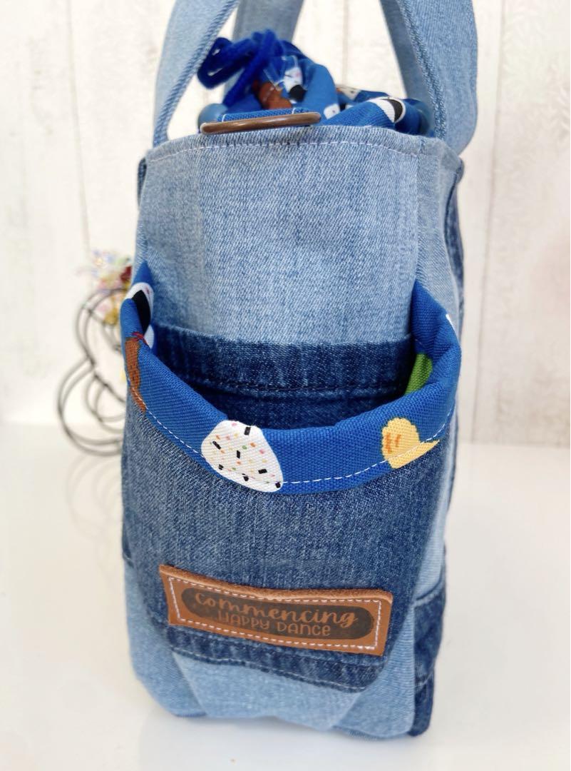 デニムリメイクバックS お弁当バック デニムリメイクバックS お弁当バック - ハンドバッグお 得 な