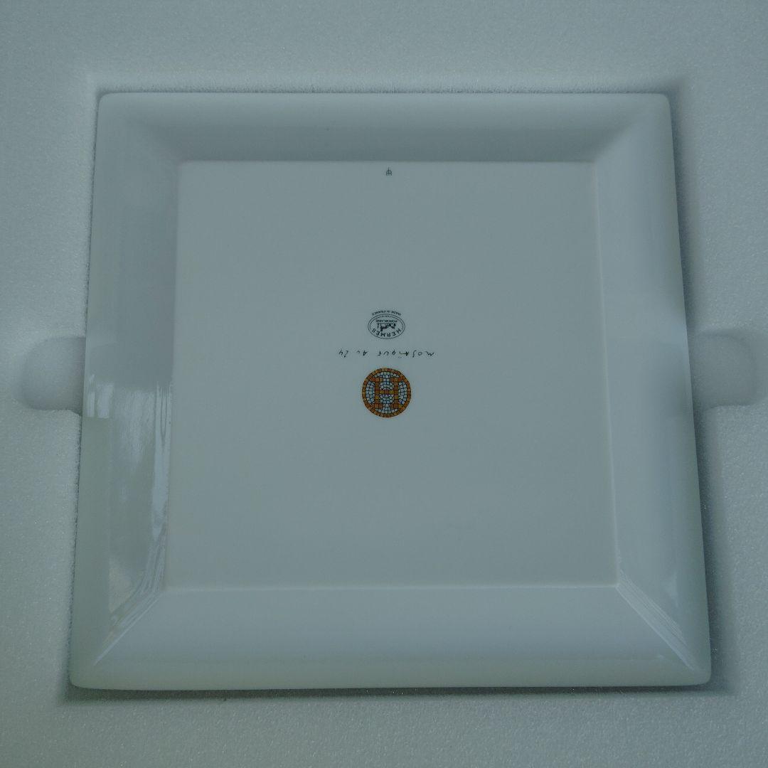 HERMES モザイク　ヴァンキャトルゴールド　プチカレスクエアプレート