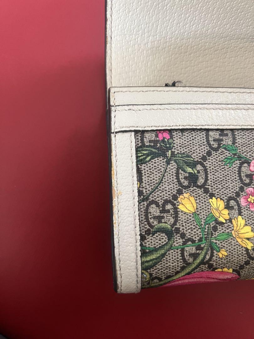 Gucci 花柄 長財布 オフディアフローラマーモント