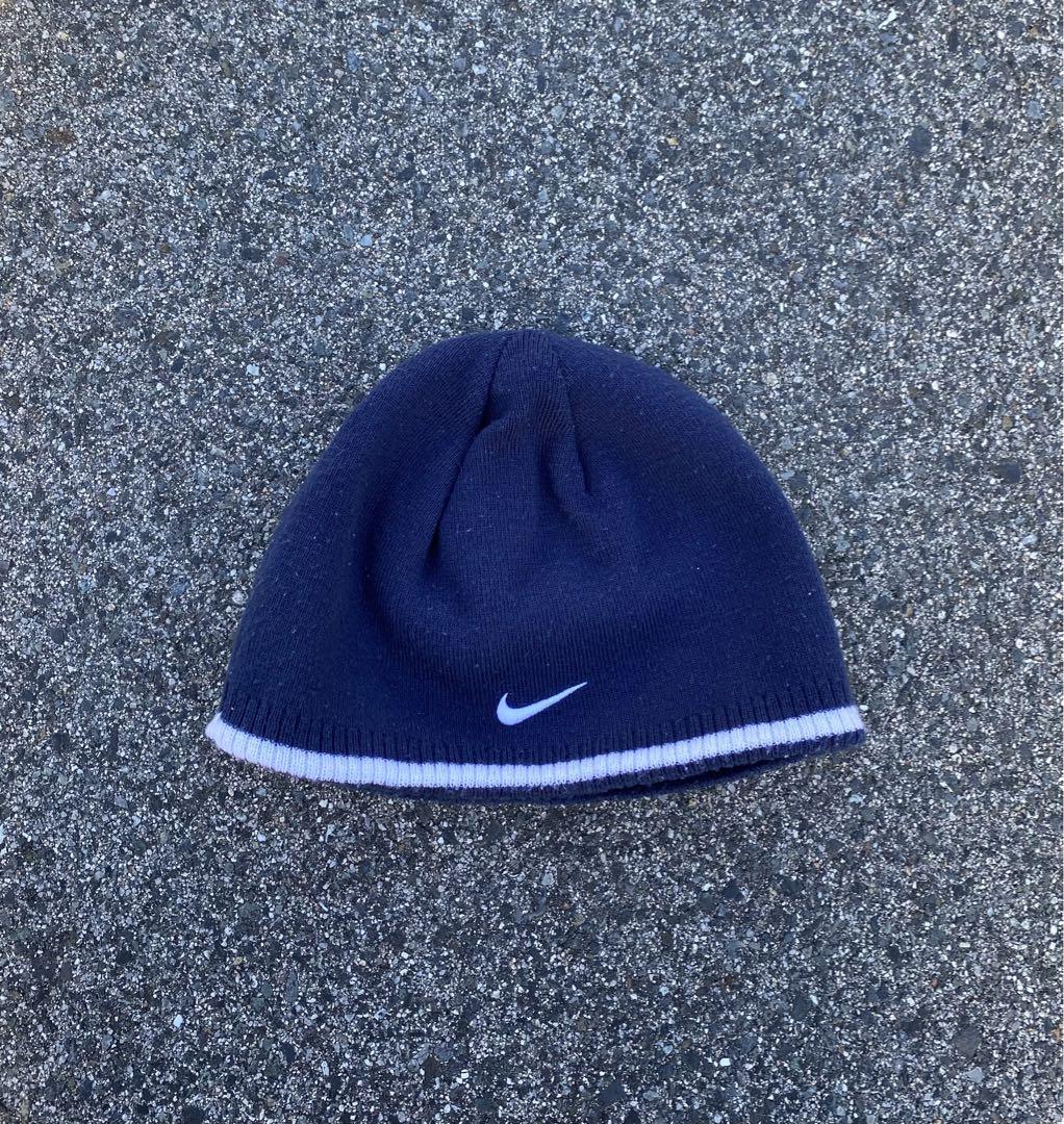 【00's】 NIKE ボーダー ビーニー ニット帽 古着 希少 vintage