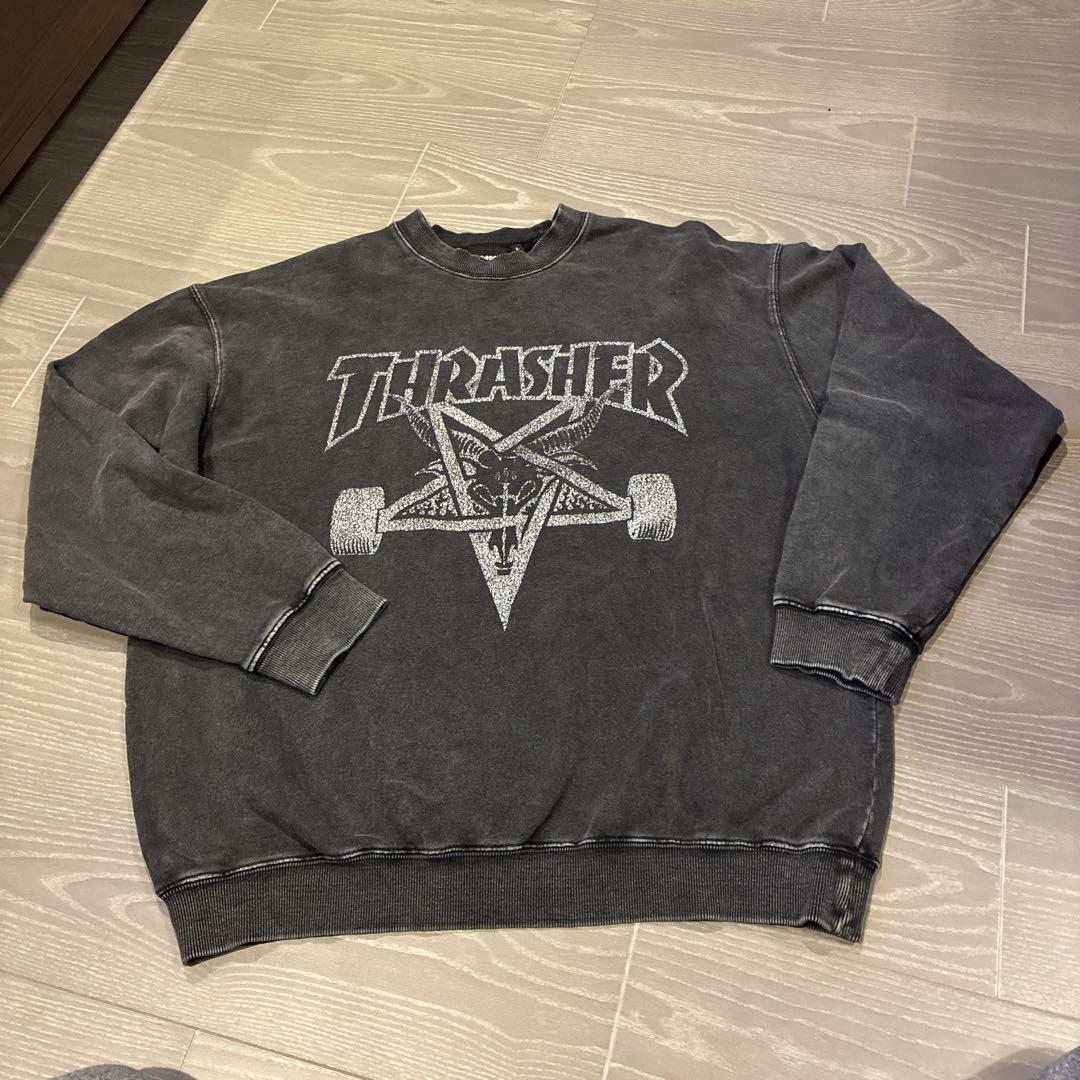 THRASHER ブラック スウェットシャツ Lサイズ