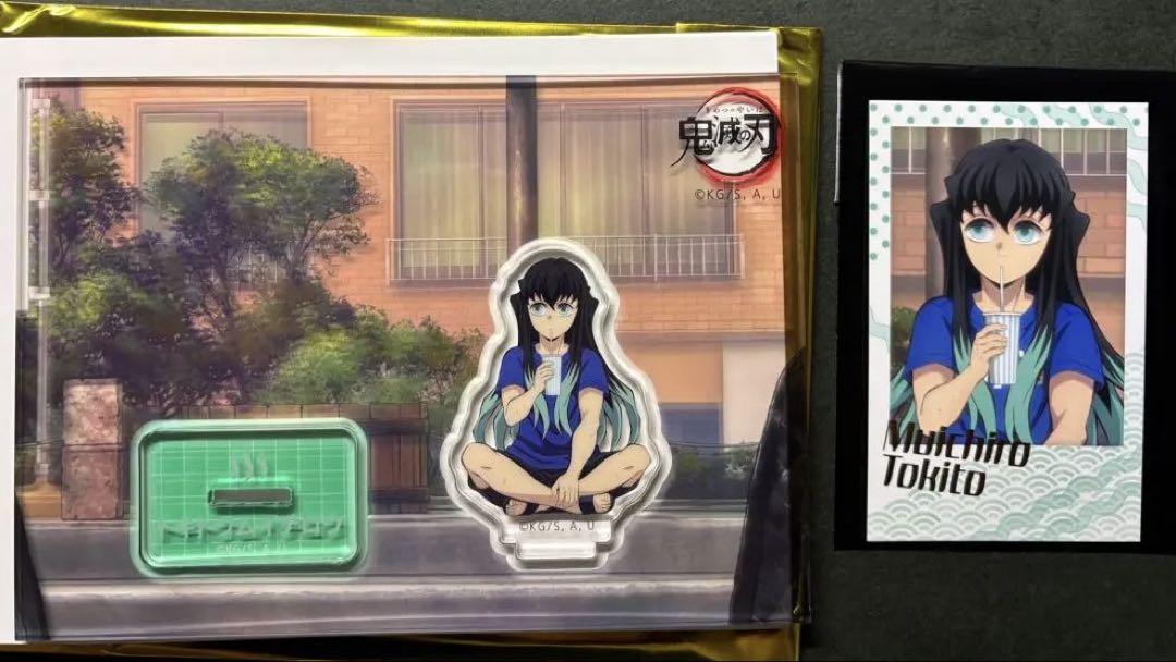 マチアソビ サウナ アクスタ チェキ風ブロマイド 缶バッジ 時透無一郎 時透無一郎 鬼滅の刃 マチアソビ サウナ アクスタ チェキ風