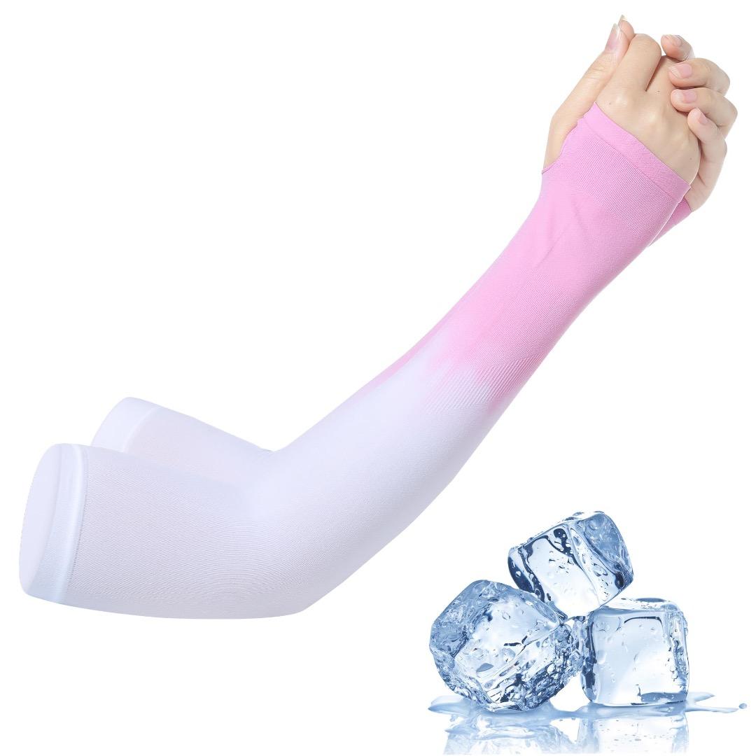 ✨ Arm Covers, Cooling, UV Cut, UPF50+, Gradient, White/Purple