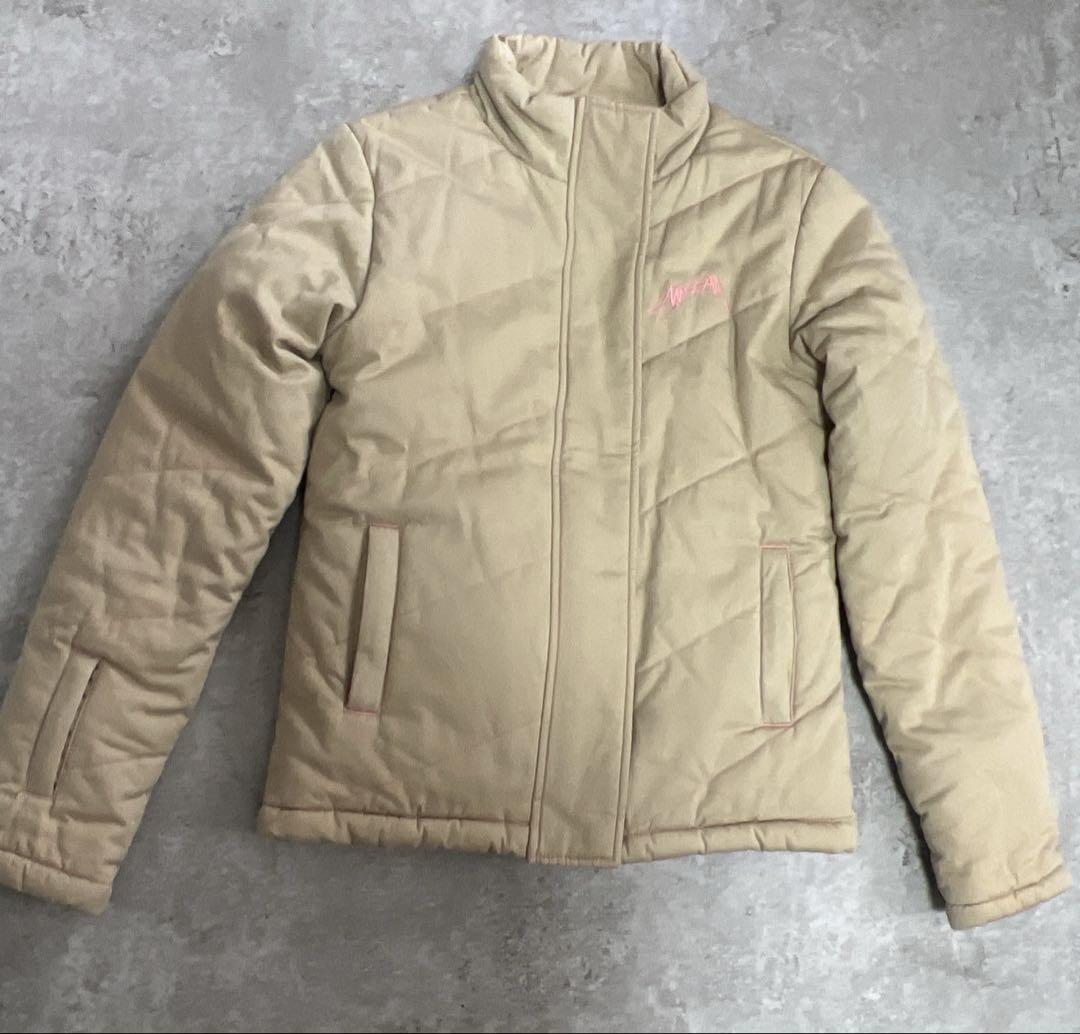 stussy レディース　中綿ジャケット　ベージュ　SM ステューシー