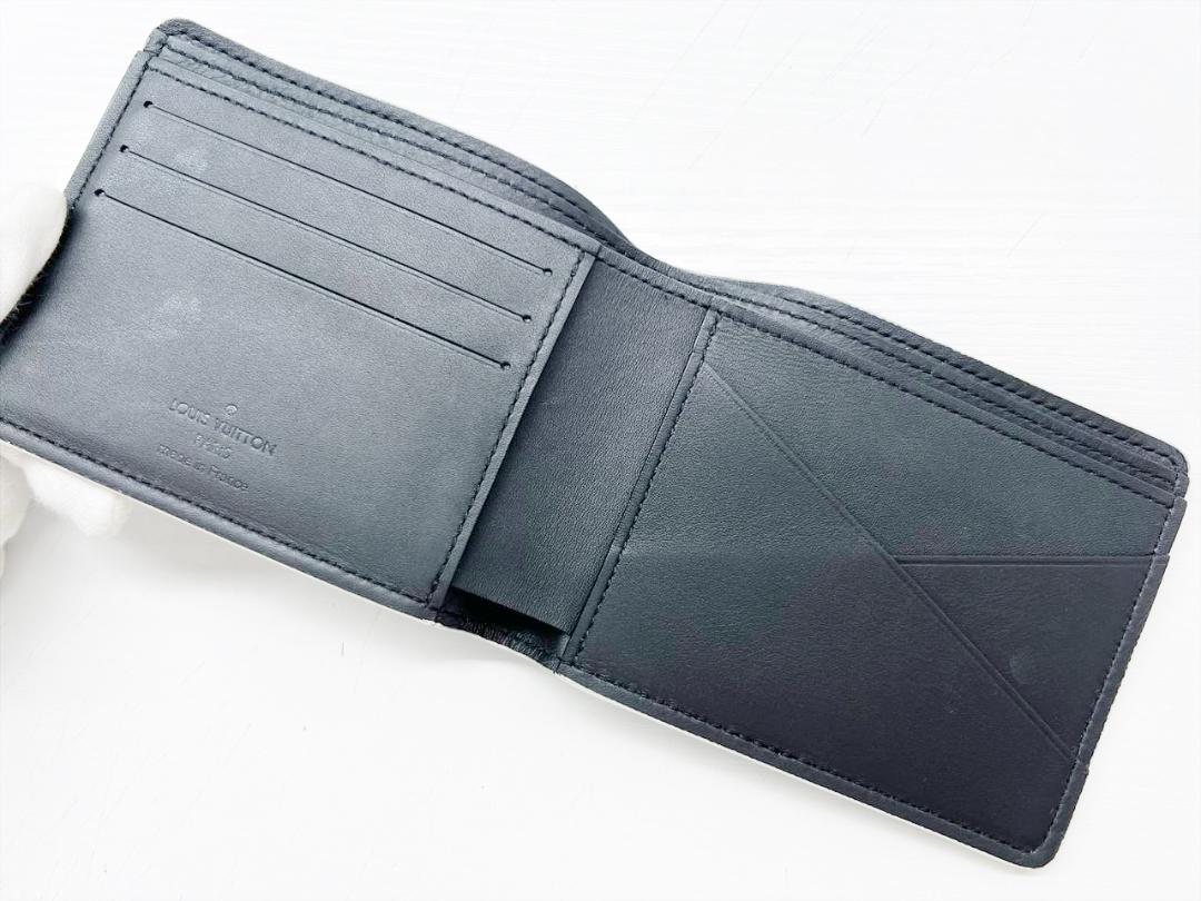 美品　ルイヴィトン　ダミエアンフィニ　ミュルティプル　二つ折り財布　札入れ