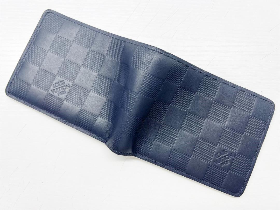 美品　ルイヴィトン　ダミエアンフィニ　ミュルティプル　二つ折り財布　札入れ