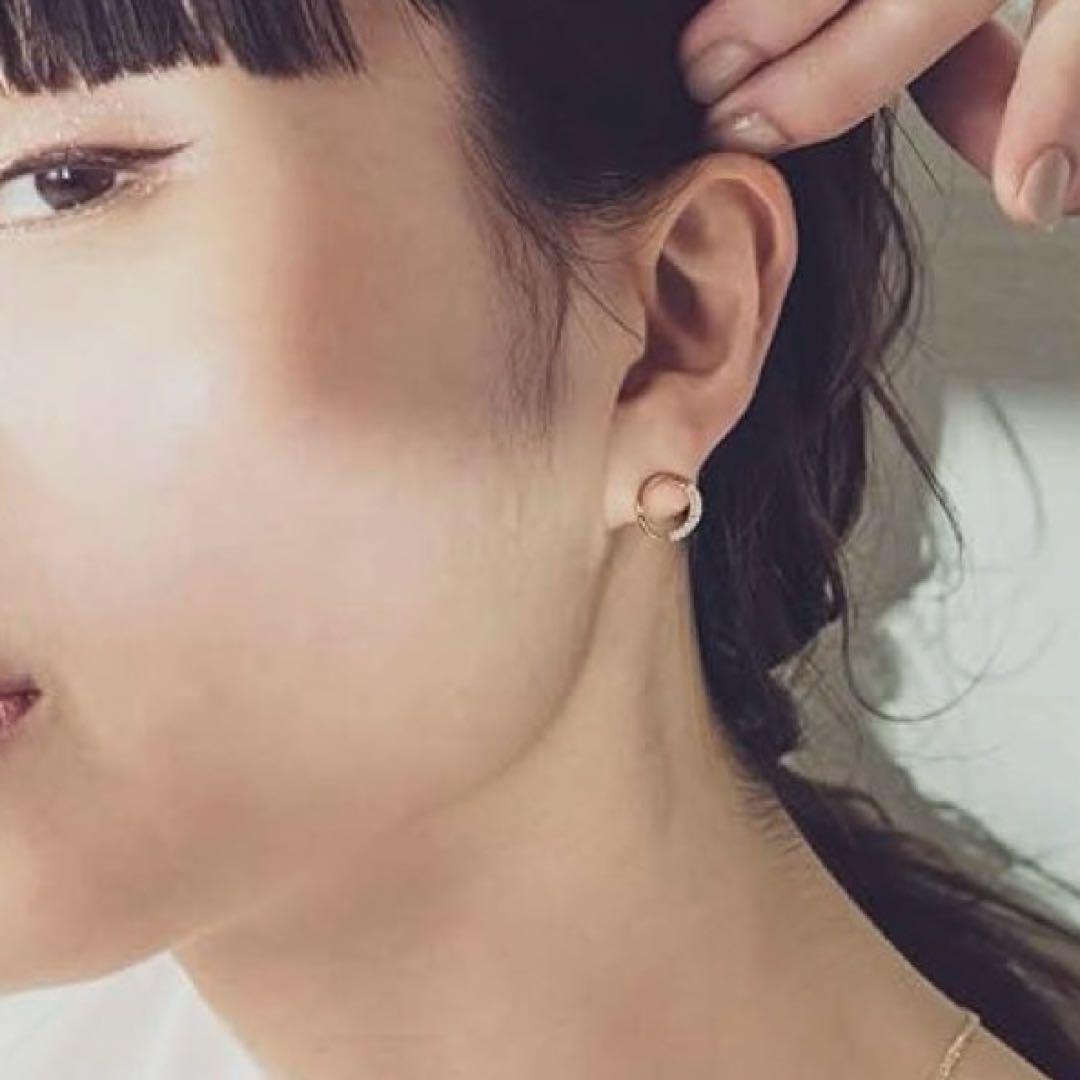 Ete エテ　サークル　ビジュー　ピアス　シルバー　シルバー925 Ete エテ サークル ビジュー ピアス シルバー シルバー925