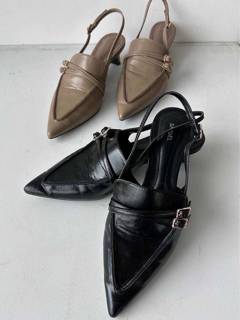 SNIDEL ラインローファーヒールパンプス